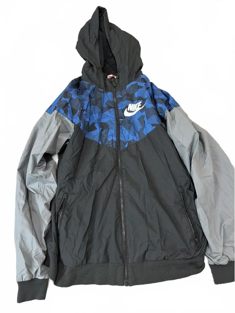 Nike Kids Boys Jacket Windrunner Blue Black XL